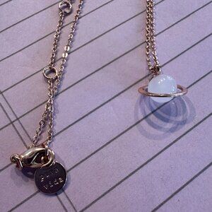 Pura Vida Saturn Pendant Necklace Rose Gold